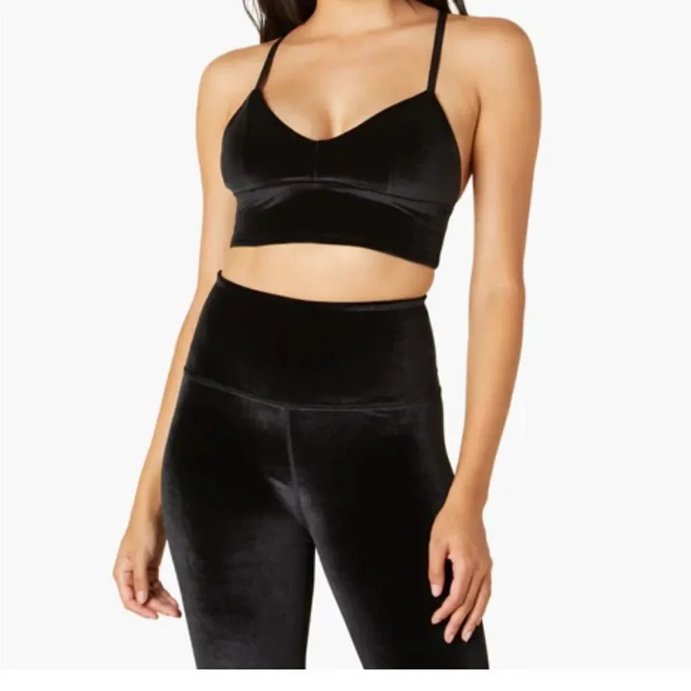 Beyond Yoga sz S NWOT black velvet excellent condition